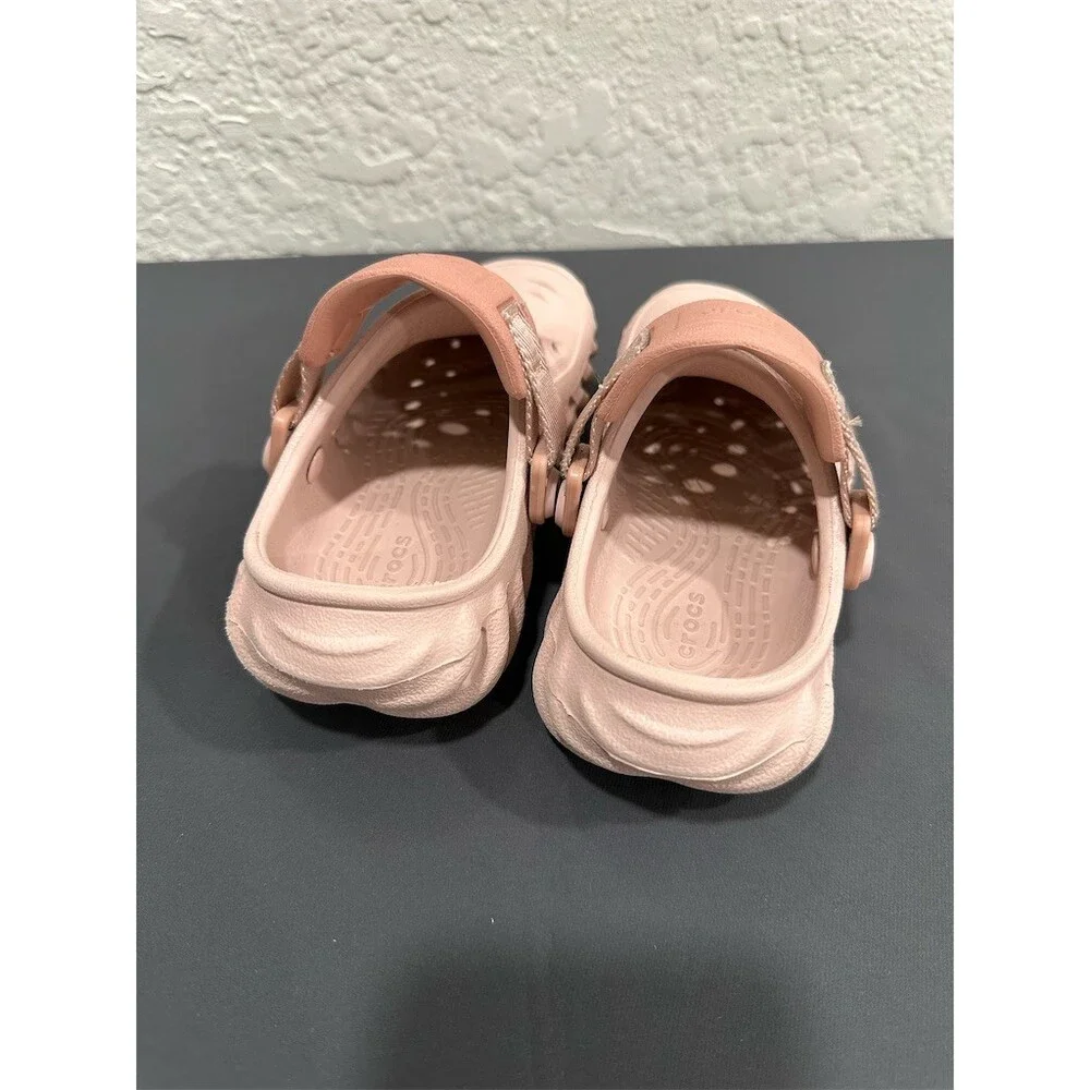 Crocs Echo Clog Girls US 8 Pink Slip-On Clogs Adjustable Heel Strap